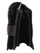 24 Black Leather Wallets With Zip Coin Pocket