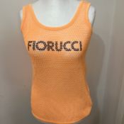 Women’s Designer Fiorucci Orange Vest Tee 12/14 Large RRP £59