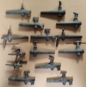 A Lovely Collection of 15 x Vintage brass Keg-Barrel Taps. Some by Racoo.