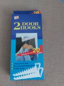 Box of packs of door hooks