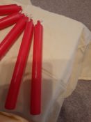 12 red dinner candles