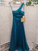 Crystal Breeze dress size 8 peacock blue