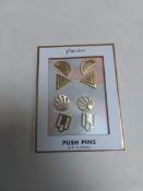 Packs of 8 gold push pins. X 12