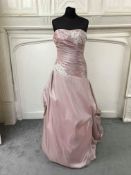 Elegance Wedding dress in pink taffeta. RRP £1,195 size 12