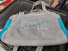 Grey and turquoise Pineapple bag