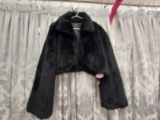 Bianco Evento Faux fur jacket size large