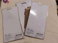 Gold glittery tags/labels. Packs of 10. Box of 120 packs Total RRP £180