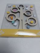 Easter Trees wooden, including decorations - pack of 4