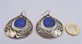 Vintage Charmian Harris Jewellery Sterling Silver Octopus & Seahorse Earrings