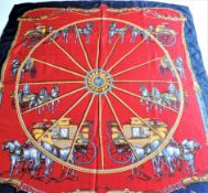 Hermes Inspired Silk Scarf