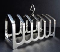 Antique Silver Plated 6 Slice Toast Rack.