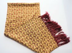 1960's Retro Men's Tootal Scarf Reversible With Tassels