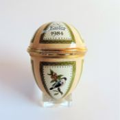 Vintage Halcyon Days Enamels Egg Trinket Box Easter 1984