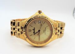 Vintage Gents ELLESSE Liberte Gold Plated Watch 03-0041-204