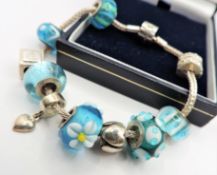 Sterling Silver Rhona Sutton 10 Charm Bracelet