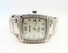 Gents Ingersoll Diamond Bracelet Watch Set With 92 Diamonds
