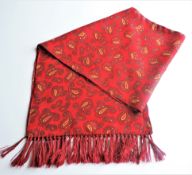 Vintage 1960's Tootal Scarf Reversible With Tassels