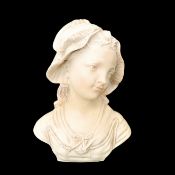 Antique Italian Style Classical Bust of Young Lady