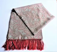 Vintage 1960's Tootal Scarf Reversible With Tassels