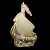 Vintage Larsen Cognac France Viking Ship Decanter/Bottle France c. 1960's