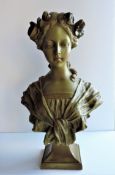 Gustave Van Vaerenbergh (1873-1927) Art Nouveau Bust Sculpture
