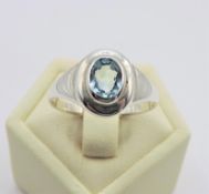 Sterling Silver Swiss Blue Topaz Ring