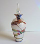 Vintage Isle of Wight Iridescent Glass Perfume Bottle
