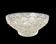 Vintage Hand Cut Large Bohemian Crystal Bowl