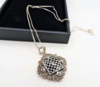 Vintage Sterling Silver Pendant Necklace With Gift Pouch