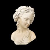 Antique Italian Style Classical Bust of Young Lady
