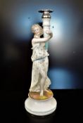 Antique French Joseph-Gaspard Robert Porcelain Candlestick C. 1790's