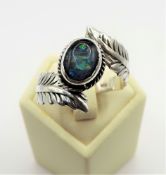 Sterling Silver Fire Opal Ring New With Gift Pouch