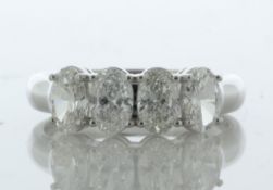 18ct White Gold Four Stone Oval Diamond Ring 1.50 Carats