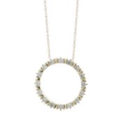 10ct Yellow Gold Round Cluster Diamond Donut Pendant 0.25 Carats