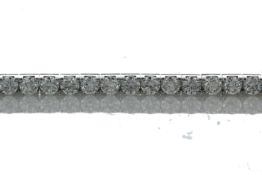 18ct White Gold Tennis Diamond Bracelet 8.65 Carats