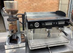 Coffee Machine 2 Group With Coffee Grinder & Knock Out Draw