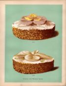 Marzipan Gateaux T. Percy Lewis & A.G Bromley Antique Chromolithograph Print