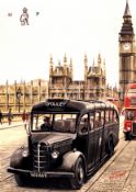 London Police Bus by Houses of Parliament Large Metal Wall Art.