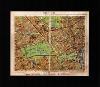 London District The Iconic West End Mounted Antique George V Map.