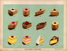 Genoese Cake T. Percy Lewis & A.G Bromley Antique Chromolithograph Print