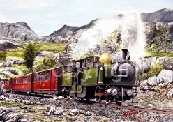Fairlie Steam Train on the Ffestiniog Railway Large Metal Wall Art.