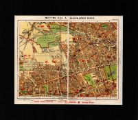 London District Notting Hill & Shepherds Bush Mounted Antique Map.
