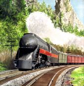 LNER Cauliflower Class Steam Train Large Metal Wall Art.