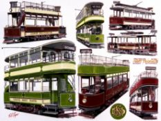 Stalybridge Hyde Mossley Dukinfield Trams Metal Wall Art.