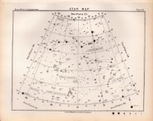 Star Map Chart Victorian 1892 Balls Atlas of Astronomy 55.