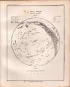 March Midnight Chart Victorian 1892 Balls Atlas of Astronomy 41.