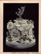 Silver Wedding Cake T. Percy Lewis & A.G Bromley Antique Chromolithograph Print