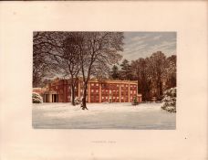 Cranbury Park Nr Winchester Gilt-Edge Coloured Antique Book Plate.