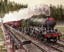 The Thames Clyde Express Crossing the River Trent Metal Wall Art.