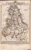 South Wales John Cary’s 1792 Antique George III Coloured Engraved Map.